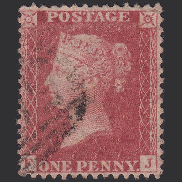 GB QV 1857 1d Rose-red (Plate 62) SG40-C10(1) FJ GU Light Cancel