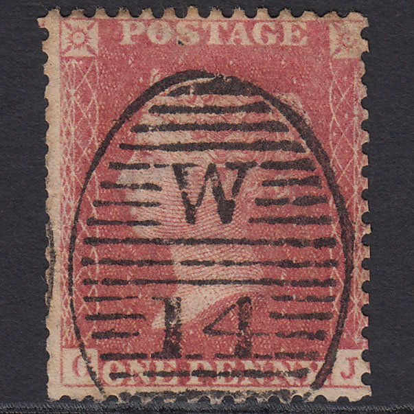 GB QV 1857 1d Rose-red (Plate 48) SG40-C10(1) GJ GU London D&S W14