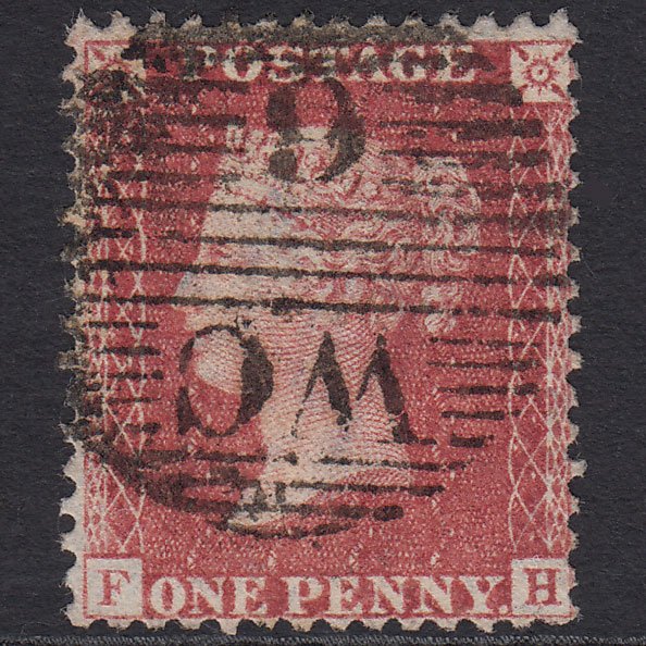 GB QV 1857 1d Rose-red (Plate 27) SG40-C10(1) FH FU London D&S WC6
