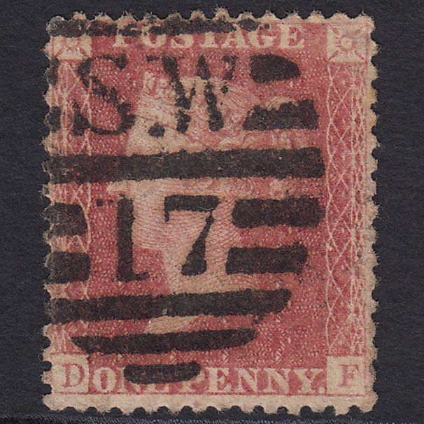 GB QV 1857 1d Rose-red (Plate 56) SG40-C10(1) DF GU London D&S SW17