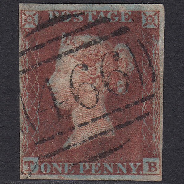 GB QV 1841 1d (Plate 161) SG10-B2(1) TB GU Liverpool 466 Spoon