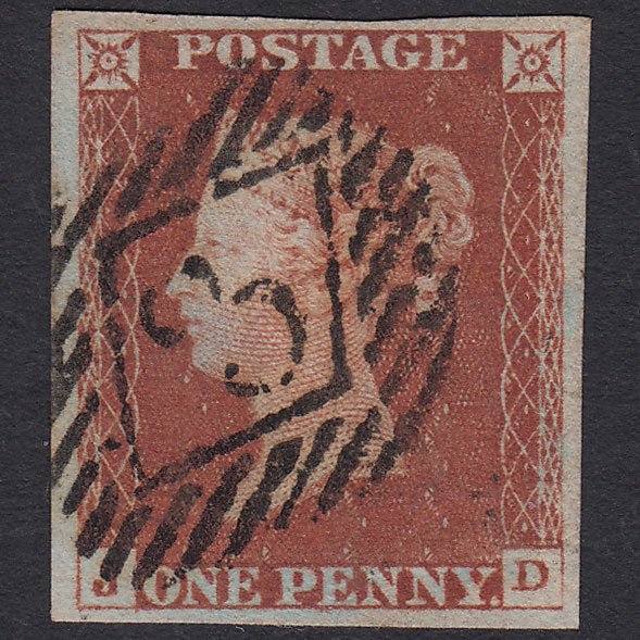 GB QV 1841 1d Red-brown (Plate 68) SG8-B1(1) JD FU 4 Goodm London IS 3