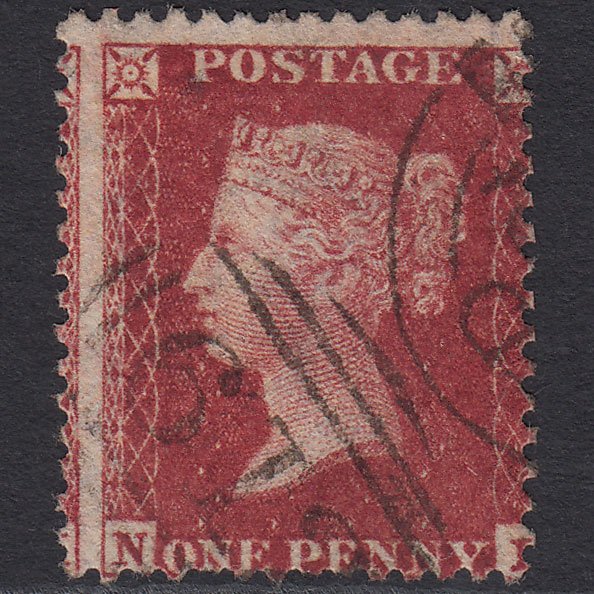 GB QV 1857 1d (Plate 42) SG41-C10(4) NL FU Peterborough 612 Large Misperf