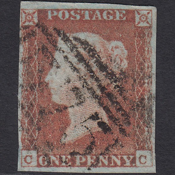 GB QV 1841 1d Red-brown (Plate 68) SG8-B1(1) CC GU 4 Margins Norwich 575