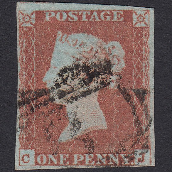 GB QV 1841 1d Red-brown (Plate 69) SG8-B1(1) CJ GU 4 Margins