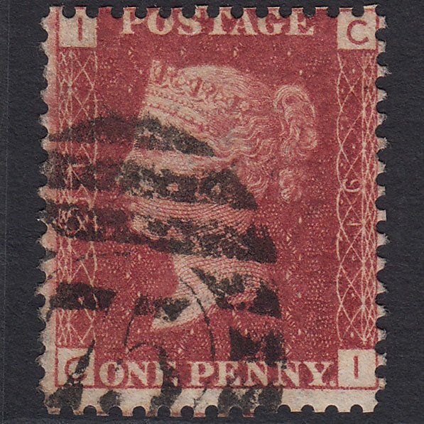 GB QV 1864 1d Lake-red (Plate 91) SG44-G1(2) CI FU London D&S 75