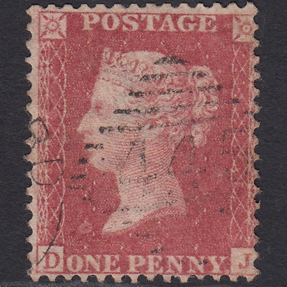 GB QV 1857 1d Rose-red (Plate 55) SG40-C10(1) DJ FU Waterford 445