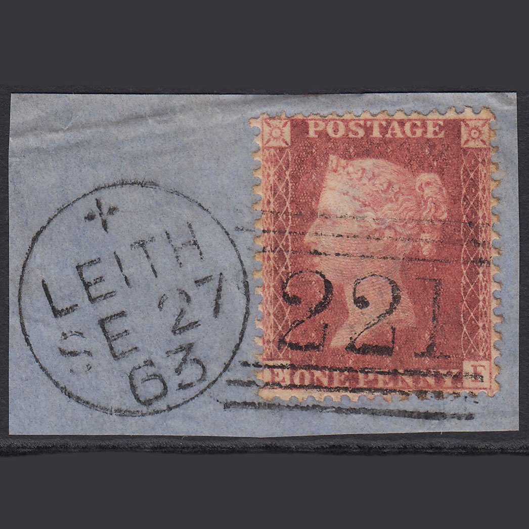 GB QV 1857 1d (Plate 67) SG40-C10(1) EF FU Leith 221 Well Centred on Piece