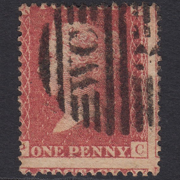 GB QV 1857 1d (Plate 39) SG40-C10(1) PC GU London D&S WC3 Large Misperf