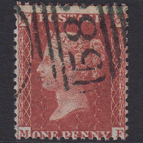 GB QV 1856 1d (Plate 27) SG29-C8(1) MF FU Blue-black Nottingham 583