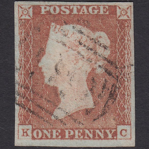 GB QV 1841 1d Pale Red-brown (Plate 70) SG9-B1(3) KC VFU 4M Light Cancel