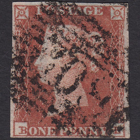 GB QV 1841 1d Lavender Tinted Paper (Plate 129) SG8-Bs91e BE GU 4M Scotland
