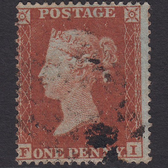 GB QV 1854 1d Red-brown (Plate 196) SG17-C1(1) FI FU Light Cancel