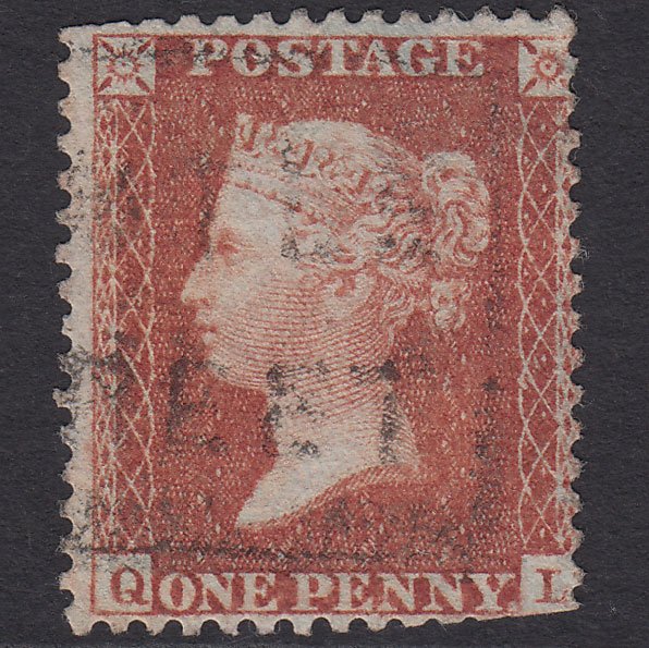 GB QV 1855 1d (Plate 11) SGC6(1) QL PU Castle Street Scots Local Cancel