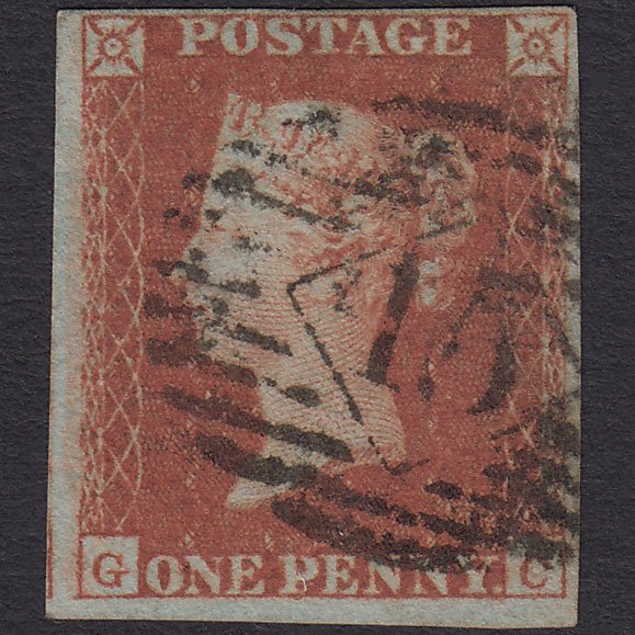 GB QV 1841 1d Red-brown (Plate 95) SG8-B1(1) GC FU 4 Margins London IS 15