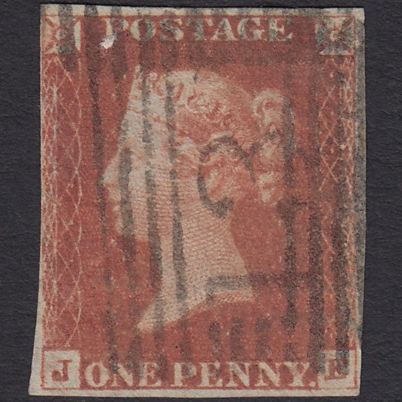 GB QV 1841 1d Red-brown (Plate 75) SG8-B1(1) JE GU nr 4M Edinburgh 131