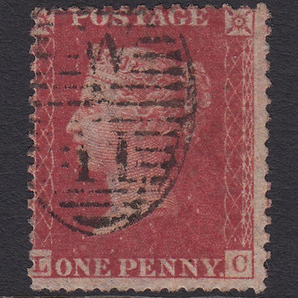 GB QV 1857 1d Rose-red (Plate 46) SG40-C10(1) LC GU London D&S W11 Misperf
