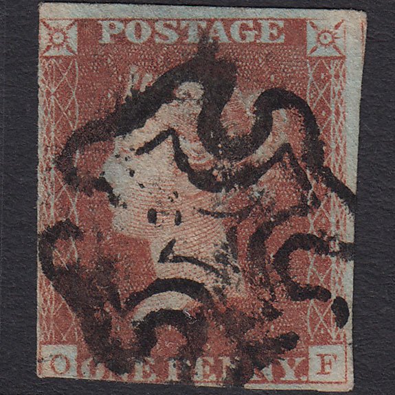 GB QV 1841 1d Red-brown Penny Black (Plate 11) SG7-A2 OF GU Maltese Cross