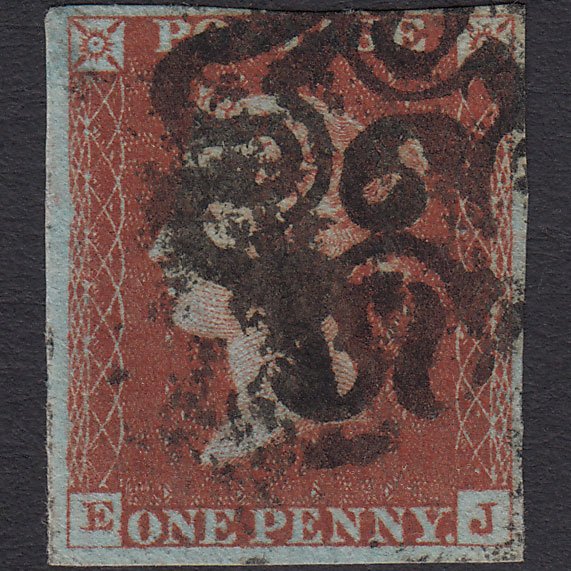GB QV 1841 1d Red-brown (Plate 40) SG8-B1(1) EJ FU 4 Margins No.6 in MX
