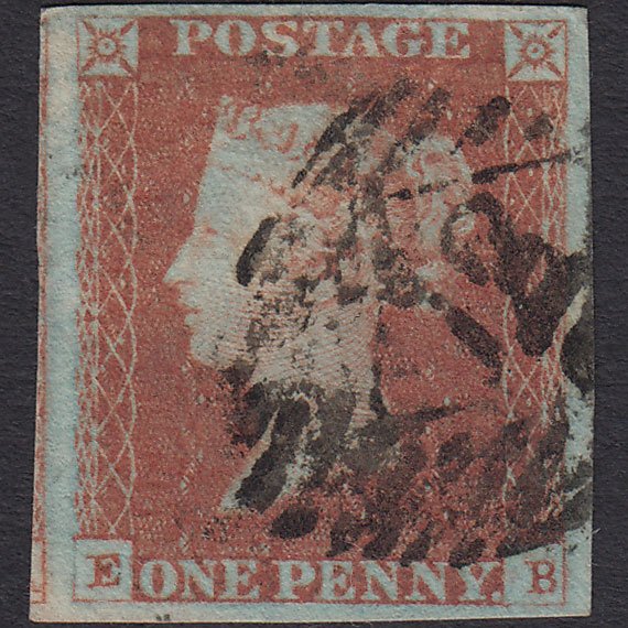 GB QV 1841 1d Red-brown (Plate 84) SG8-B1(1) EB GU 4M London IS Cancel