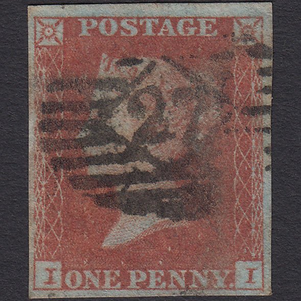GB QV 1841 1d Red-brown (Plate 129) SG8-B2(1) II GU 4 Margins London IS 27