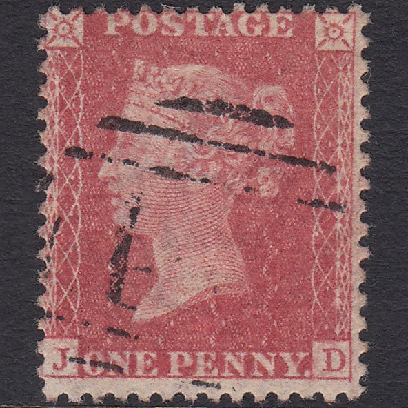 GB QV 1857 1d Pale Rose (Plate 66) SG39-C10(3) JD VFU Light Cancel