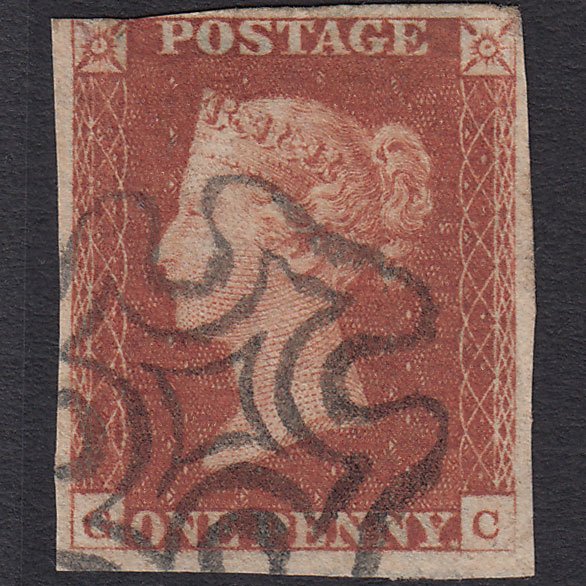 GB QV 1841 1d Red-brown (Plate 13) SG8-B1(1) GC GU nr 4 Margins MX