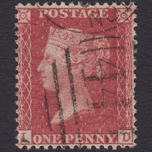 GB QV 1857 1d Rose-red (Plate 36) SG40-C10(1) ID GU Leamington 444