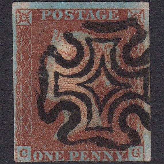 GB QV 1841 1d Very Blued (Plate 18) SG8a-B1(2) CG GU 3m Maltese Cross