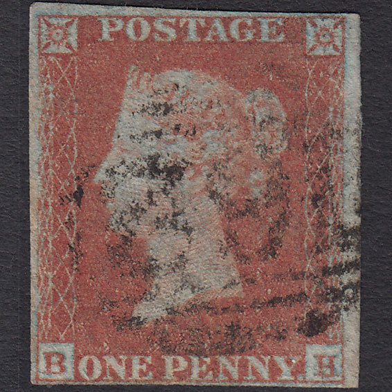 GB QV 1841 1d Red-brown (Plate 156) SG8-B2(1) BH GU 4 Margins Cardiff 162