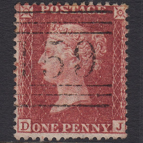 GB QV 1857 1d Deep Rose-red (Plate 55) SG41-C10(4) DJ GU Glasgow 159