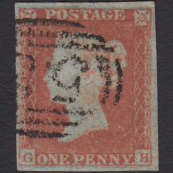 GB QV 1841 1d Red-brown (Plate 133) SG8-B2(1) GH GU 4 Margins