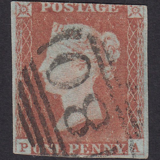 GB QV 1841 1d Red-brown (Plate 71) SG8-B1(1) PA GU Chester 180