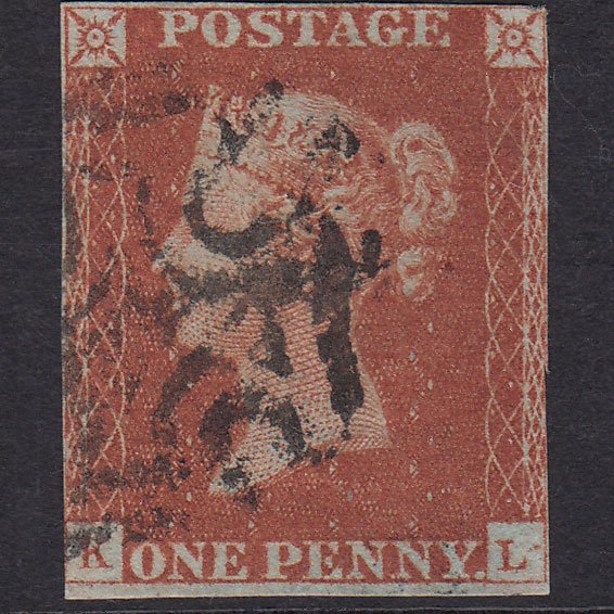 GB QV 1841 1d Red-Brown Plate 38 SG8-B1(1) Constant Variety KL GU MX