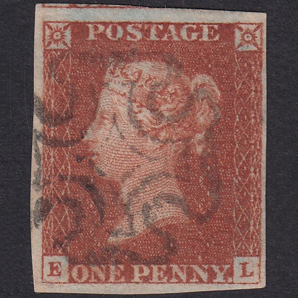 GB QV 1841 1d Red-Brown Plate 33 SG8-B1(1) EL FU Maltese Cross