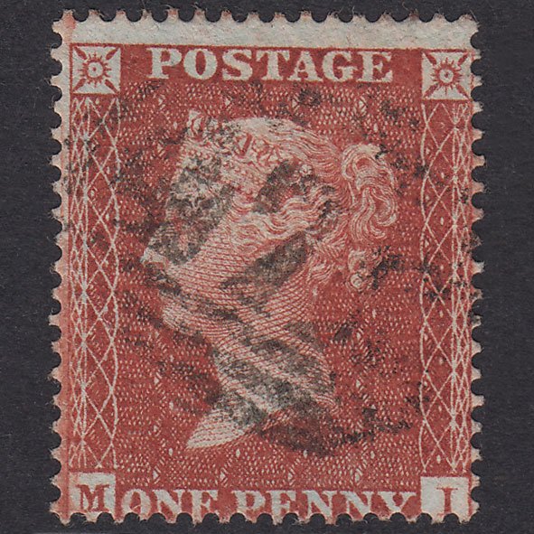GB QV 1855 1d Red-Brown Plate 11 SG26-C5(1) MI FU