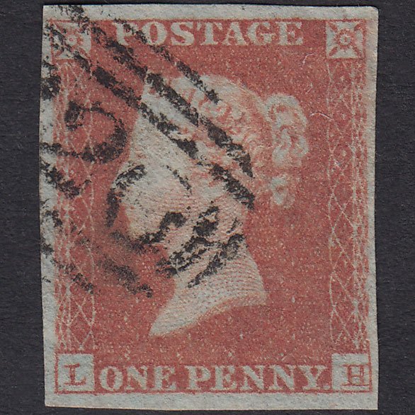 GB QV 1841 1d Red-Brown Plate 121 SG8-B1(1) LH FU 4 Margins