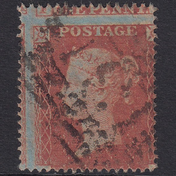 GB QV 1854 1d Red-Brown SG17-C1(1) G? FU Edinburgh 131 Large Misperf