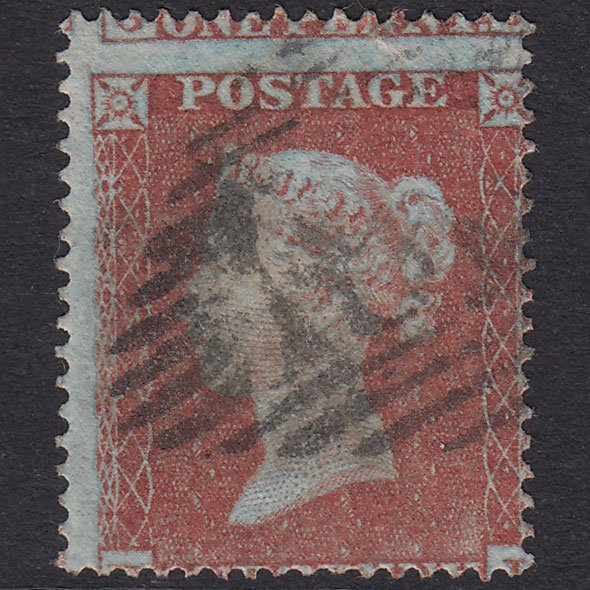 GB QV 1854 1d Red-Brown Plate 175 SG17-C1(1) HJ GU Ireland Large Misperf