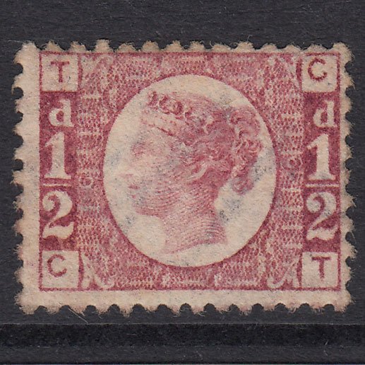 GB QV 1870 1/2d Rose-Red Plate 6 SG48-G4 CT FINE M MINT