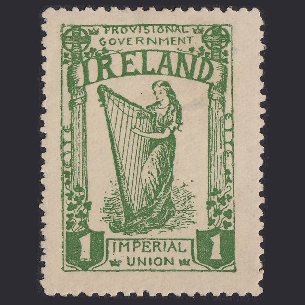 Nothern Ireland Imperial Unionist Label 1d Emerald Green Fine M Mint