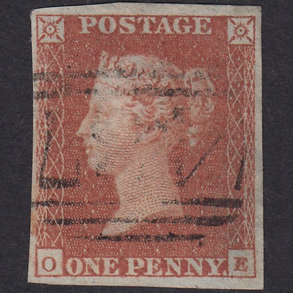 GB QV 1841 1d Red-Brown Plate 101 SG8-B1(1) OE VFU 4 Margins