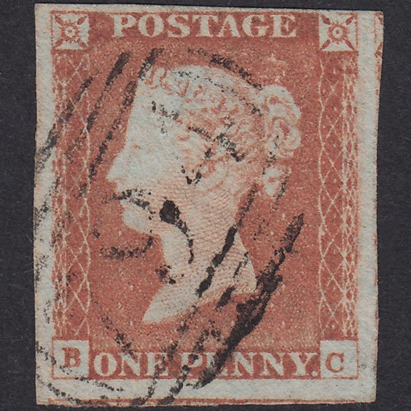 GB QV 1841 1d Red-Brown Plate 68 SG8-B1(1) BC FU 4 Margins Watton 794