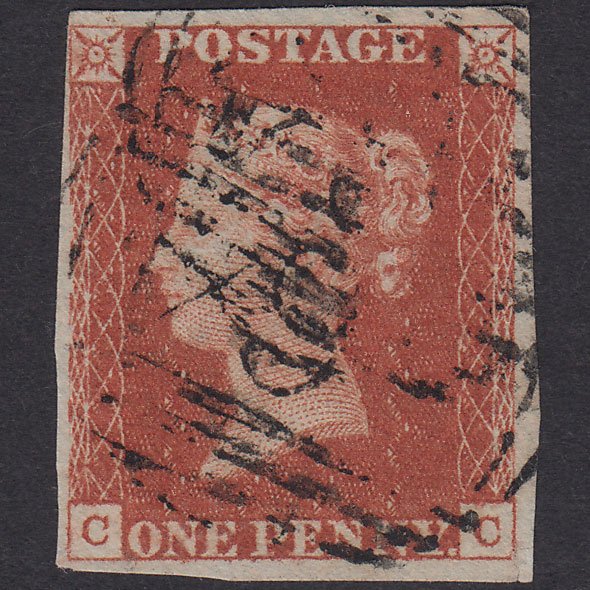 GB QV 1841 1d Red-Brown Plate 46 SG8-B1(1)-BS35 CC GU 4 Margins