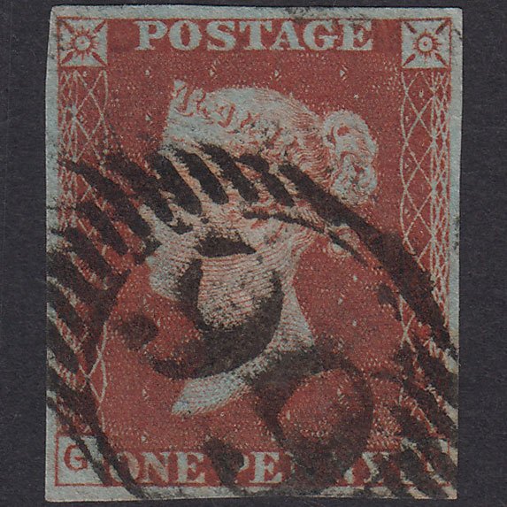 GB QV 1841 1d Red-Brown Plate 47 SG8-B1(1)-BS36 GB FU 4M London D&S 66