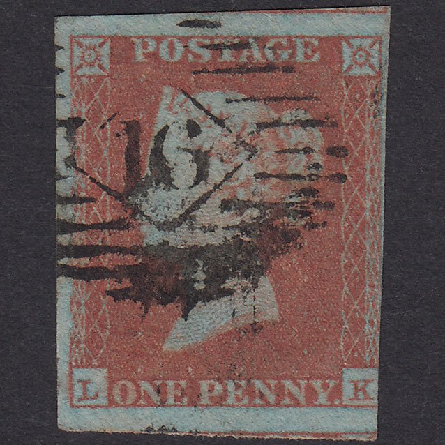 GB QV 1841 1d Red-Brown Plate 106 SG8A-B1(2)-BS91 LK GU 3M London IS 16