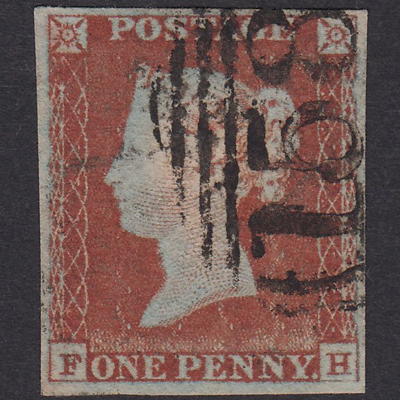GB QV 1841 1d Red-Brown Plate 46 SG8-B1(1)-BS35 FH FU 4M Cambridge 158