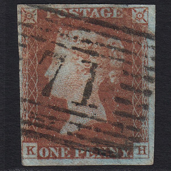 GB QV 1841 1d Red-brown (Plate 61) (SG8) 'KH' GU Castle Douglas (71) 4M
