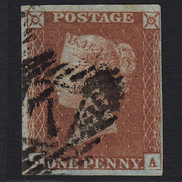 GB QV 1841 1d Red-brown (Plate 64) (SG8) 'SA' GU 4 Margins London IS 7