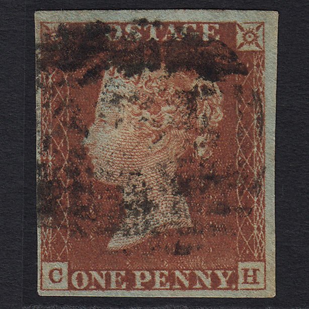 GB QV 1841 1d Red-brown (Plate 52) (SG8) 'CH' GU 4 Margins